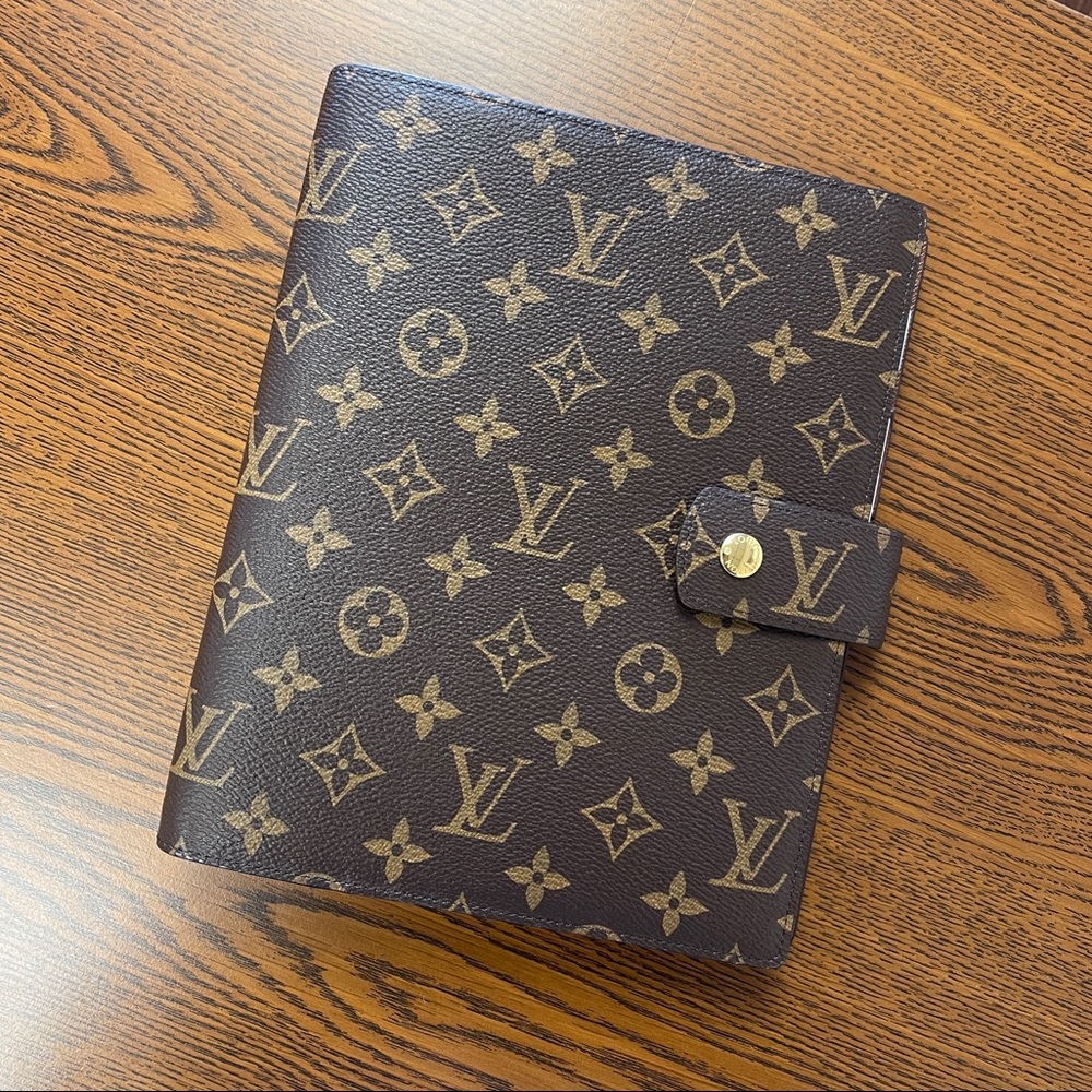 Louis Vuitton Monogram Agenda Cover - Brown & Gold Hardware